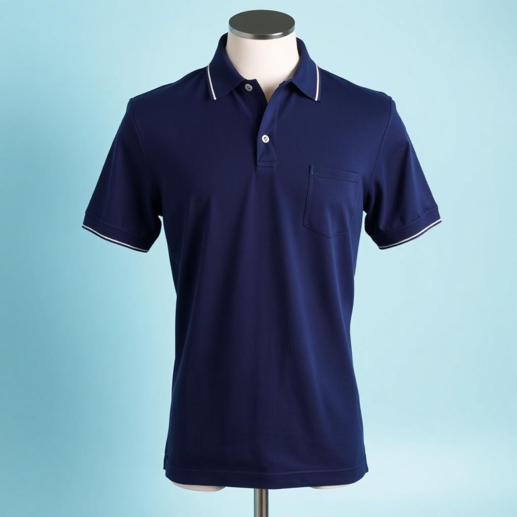 Men Navy Polo T-Shirt